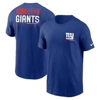 Men's New York Giants Blue Team Incline T Shirt