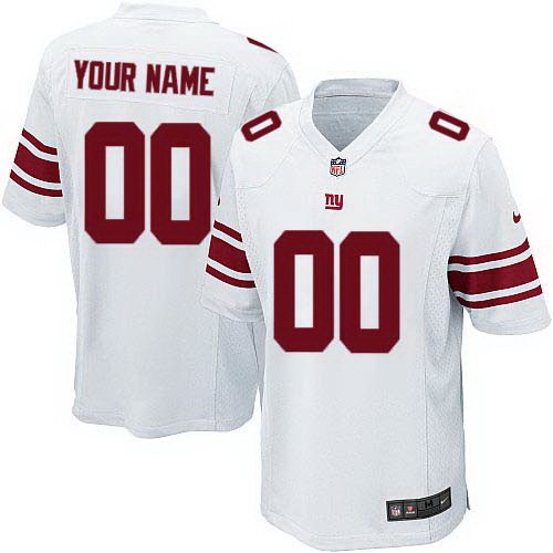Men's New York Giants Customized Game White Jersey