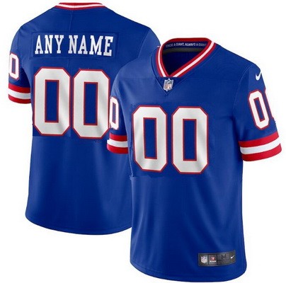 Men's New York Giants Customized Limited Blue Classic Vapor Jersey