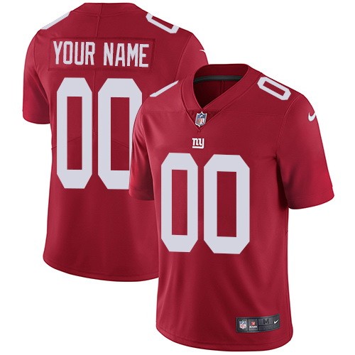 Men's New York Giants Customized Limited Red Vapor Untouchable Jersey