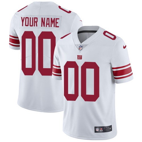 Men's New York Giants Customized Limited White Vapor Untouchable Jersey