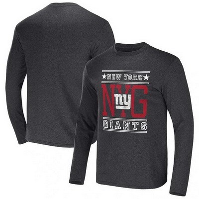Men's New York Giants Dark Gray NFL x Darius Rucker Collection Long Sleeve T Shirt