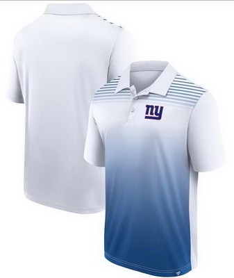 Men's New York Giants White Blue Sandlot Game Polo