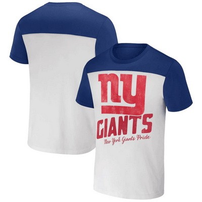 Men's New York Giants White NFL x Darius Rucker Collection Colorblocked T Shirt