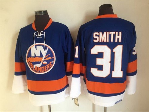 Men's New York Islanders #31 Billy Smith Blue Retro Jersey