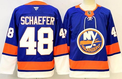 Men's New York Islanders #48 Matthew Schaefer Blue Authentic Jersey