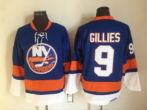 Men's New York Islanders #9 Clark Gillies Blue Retro Jersey