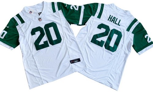 Men's New York Jets #20 Breece Hall Limited White Classic FUSE Vapor Jersey