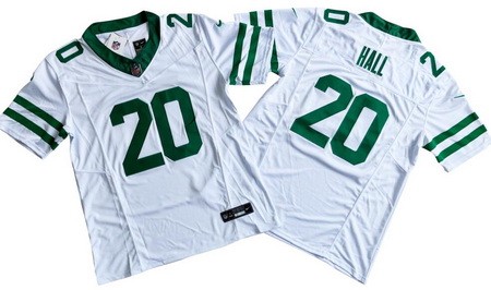 Men's New York Jets #20 Breece Hall Limited White FUSE Vapor Jersey