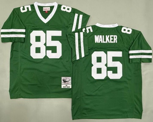 Men's New York Jets #85 Wesley Walker Green Throwback Jersey