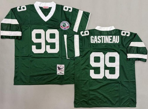 Men's New York Jets #99 Mark Gastineau Green 1984 Throwback Jersey