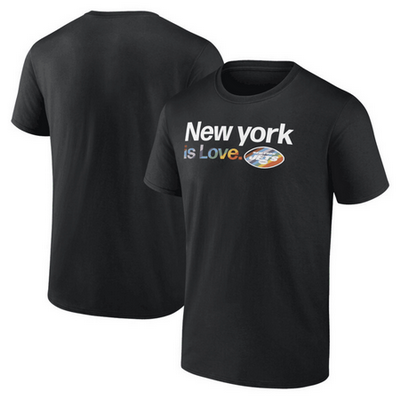 Men's New York Jets Black City Pride Team V Neck T Shirt