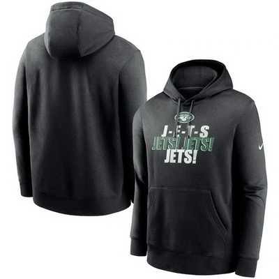 Men's New York Jets Black Fan Gear Local Club Pullover Hoodie