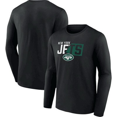 Men's New York Jets Black NFL x Bud Light Long Sleeve T Shirt