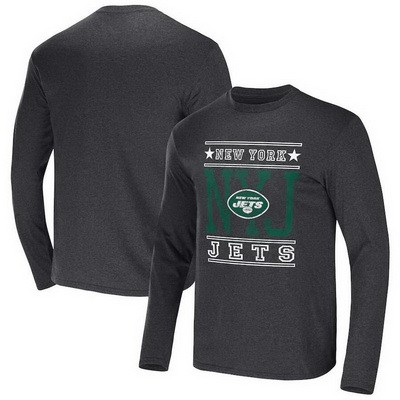 Men's New York Jets Dark Gray NFL x Darius Rucker Collection Long Sleeve T Shirt