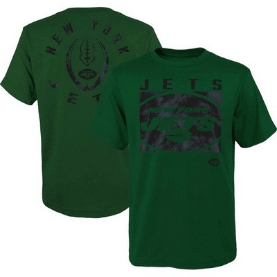 Men's New York Jets Green Liquid Camo Logo T Shirt