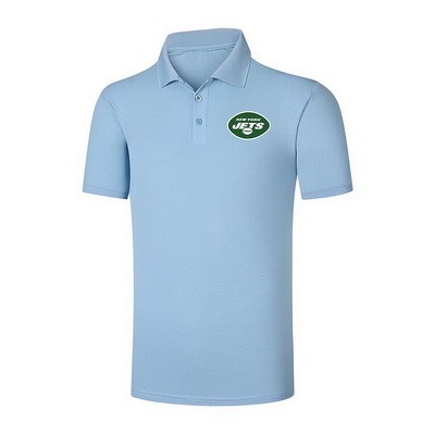 Men's New York Jets Light Blue Eclipse Polo