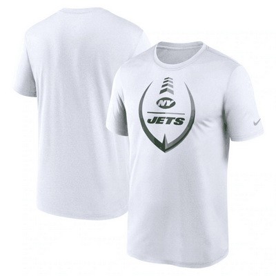 Men's New York Jets White Icon Legend Performance T Shirt