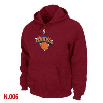 Men's New York Knicks Red Printed Pullover Hoodie