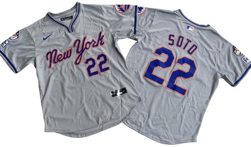 Men's New York Mets #22 Juan Soto Gray Alternate Limited Jersey