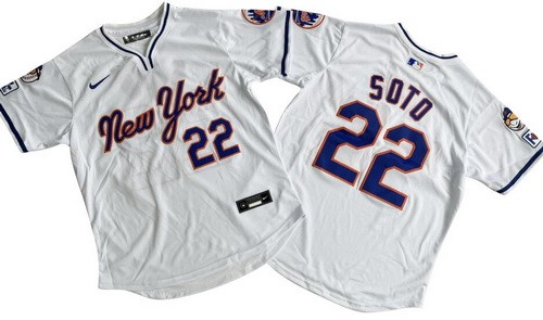 Men's New York Mets #22 Juan Soto White Alternate Limited Jersey