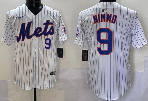 Men's New York Mets #9 Brandon Nimmo White Limited Jersey