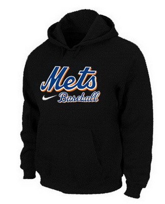 Men's New York Mets Black Printed Pullover Hoodie