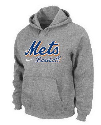Men's New York Mets Gray Printed Pullover Hoodie