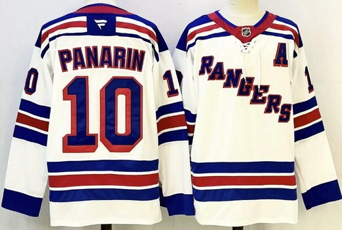 Men's New York Rangers #10 Artemi Panarin White Authentic Jersey