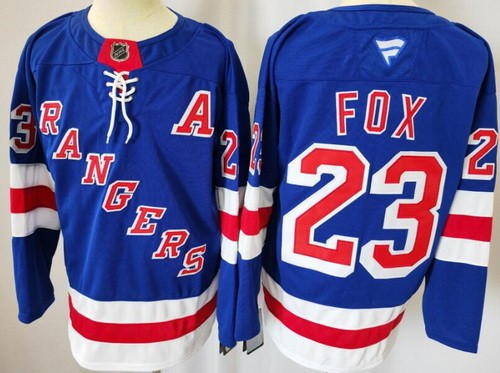 Men's New York Rangers #23 Adam Fox Blue Authentic Jersey