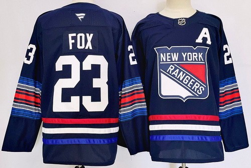 Men's New York Rangers #23 Adam Fox Navy Alternate Authentic Jersey