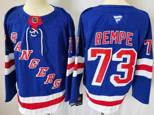 Men's New York Rangers #73 Matt Rempe Blue Authentic Jersey