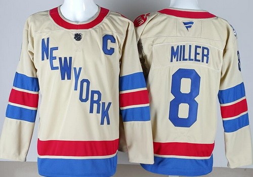 Men's New York Rangers #8 JT Miller Cream 2026 Winter Classic Authentic Jersey