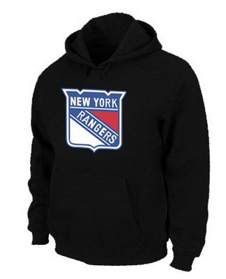 Men's New York Rangers Black Printed Pullover Hoodie