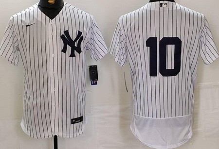 Men's New York Yankees #10 Phil Rizzuto White Authentic Jersey