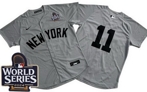 Men's New York Yankees #11 Anthony Volpe Gray 2024 World Series Limited Jersey