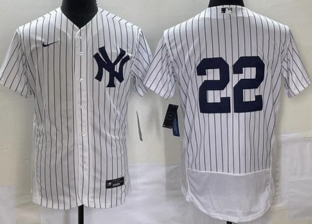 Men's New York Yankees #22 Juan Soto White Authentic Jersey
