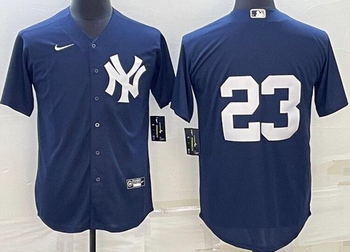 Men's New York Yankees #23 Don Mattingly Navy Alternate Cool Base Jersey
