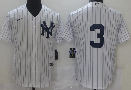 Men's New York Yankees #3 Babe Ruth White Cool Base Jersey