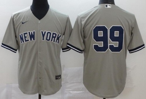 Men's New York Yankees #99 Aaron Judge Gray 2020 Cool Base Jersey