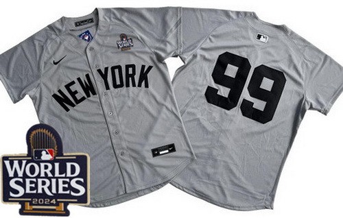 Men's New York Yankees #99 Aaron Judge Gray 2024 World Series Limited Jersey