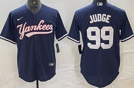 Men's New York Yankees #99 Aaron Judge Navy Fashion Cool Base Jersey