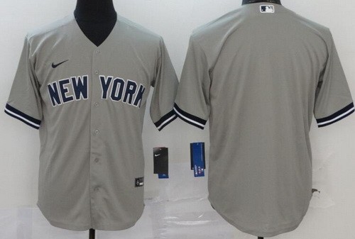 Men's New York Yankees Blank Gray 2020 Cool Base Jersey