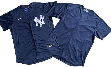 Men's New York Yankees Blank Navy Alternate 2020 Cool Base Jersey