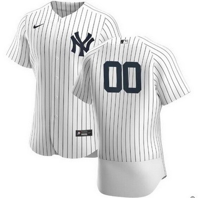 Men's New York Yankees Customized White Stripes 2020 FlexBase Jersey