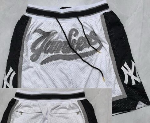 Men's New York Yankees White Just Don Shorts