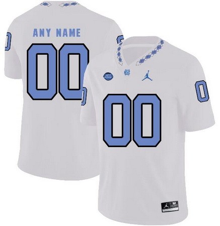 Men's North Carolina Tar Heels Customized Limited White Rush 2019 College Football Jersey