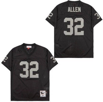 Men's Oakland Raiders #32 Marcus Allen Black 1983 Throwback Jersey