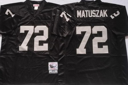 Men's Oakland Raiders #72 John Matuszak Black Throwback Jersey