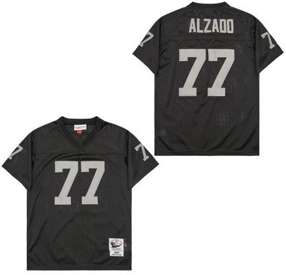 Men's Oakland Raiders #77 Lyle Alzado Black 1983 Throwback Jersey